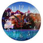 Huge Cargo Truck on Highway Wall Clock