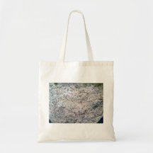 Huge Rock with Lichens and Grass at Top Canvas Bag