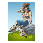 HUGE Sexy Cowgirl with Cowboy Hat Print by Al Rio.