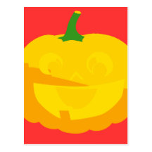 Huge Smile Jack-O-'Lantern Postcard