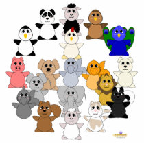 Huggable Animal Peace Sign Cut Outs