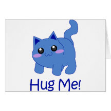 huggable blue kitten cards