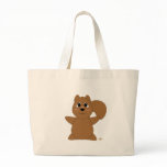 Huggable Brown Squirrel Canvas Bag
