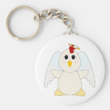 Huggable Chicken Angel Keychain