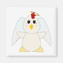 Huggable Chicken Angel Magnet