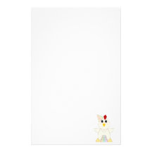 Huggable Chicken Birthday Pastels Stationery Design