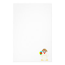Huggable Chicken Clown Customized Stationery