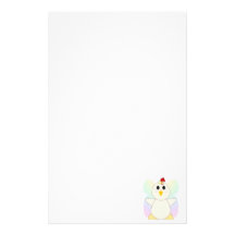 Huggable Chicken Flower Fairy Personalized Stationery