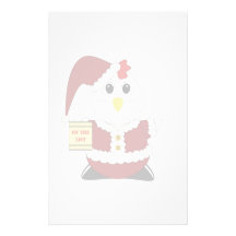 Huggable Chicken Santa Stationery Paper
