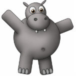 Huggable Hippo Sculpture Acrylic Cut Outs