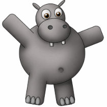Huggable Hippo Sculpture Acrylic Cut Outs