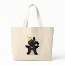 Huggable Pastel Birthday Skunk Canvas Bag