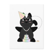 Huggable Pastel Birthday Skunk