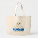 Huggable Polar Bear Blue Huggable Canvas Bag