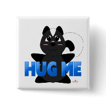 Huggable Skunk Blue Hug Me Pin