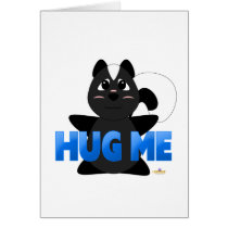 Huggable Skunk Blue Hug Me Greeting Card
