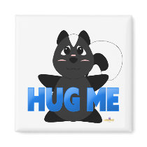 Huggable Skunk Blue Hug Me Magnet