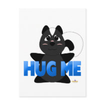 Huggable Skunk Blue Hug Me Postcard
