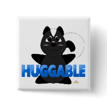 Huggable Skunk Blue Huggable Buttons