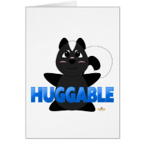 Huggable Skunk Blue Huggable Greeting Card