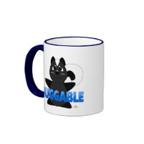Huggable Skunk Blue Huggable Coffee Mugs