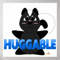Huggable Skunk Blue Huggable Poster