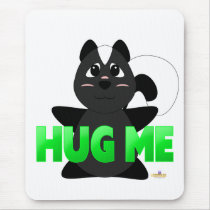 Huggable Skunk Green Hug Me Mouse Pad
