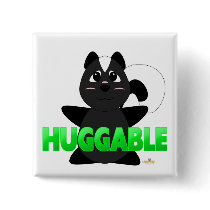Huggable Skunk Green Huggable Pins