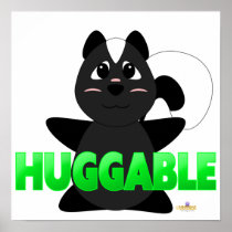 Huggable Skunk Green Huggable Poster