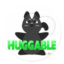 Huggable Skunk Green Huggable Sticker