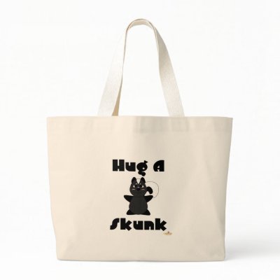 Huggable Skunk Hug A Skunk Canvas Bag by huggables