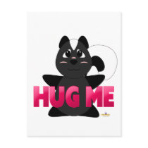 Huggable Skunk Pink Hug Me Postcards