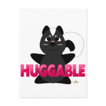 Huggable Skunk Pink Huggable Postcard