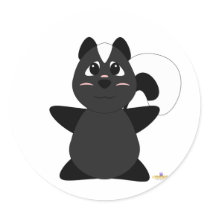 Huggable Skunk Round Sticker