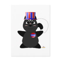 Huggable Voting Skunk Post Cards