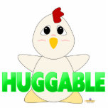 Huggable White Chicken Green Huggable Cut Outs