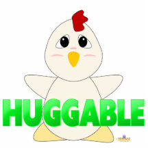 Huggable White Chicken Green Huggable Cut Outs