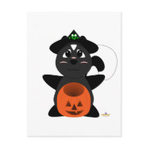 Huggable Witch Skunk Post Card