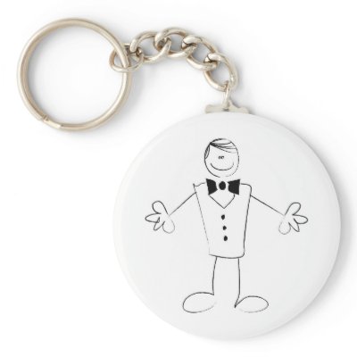 Hugging Groom With Open Arms Key Chains by White_Wedding