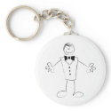 Hugging Groom With Open Arms keychains
