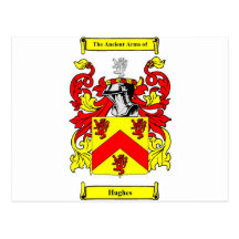 Hughes (Irish) Coat of Arms Postcard