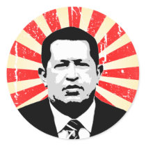 Hugo Chavez Round Sticker