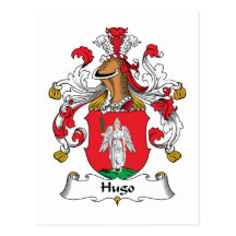 Hugo Family Crest Postcards