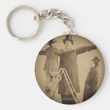 Hugo the Giant Vintage Circus Freak Wendt Photo Keychains