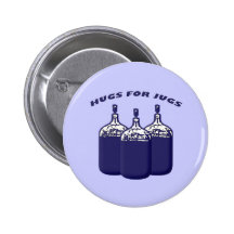 Hugs For Jugs Pinback Button
