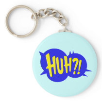 HUH! COMIC BOOK SPEECH BUBBLE KEYCHAIN