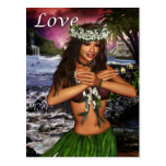 Hula Dancer Post Card