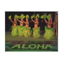 Hula dancers post cards