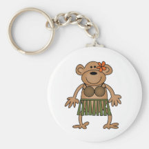 Hula Dancing Monkey Key Chain