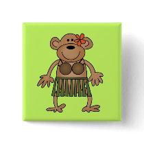Hula Dancing Monkey Tshirts and Gifts Pins